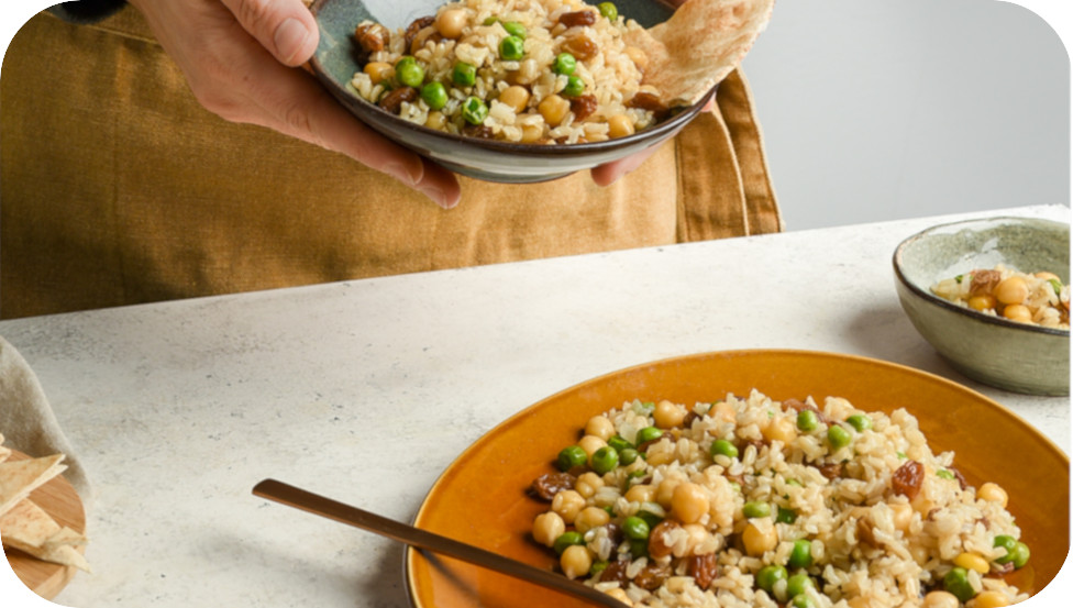 BROWN RICE WITH CHICKPEAS BARBA STATHIS