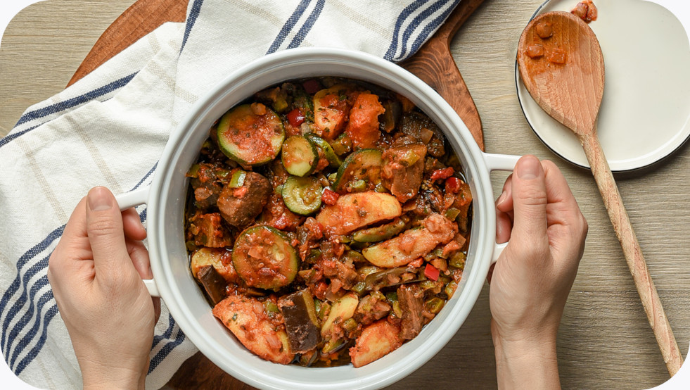 Mixed Vegetables Casserole (Briam)- "Let's Cook" 