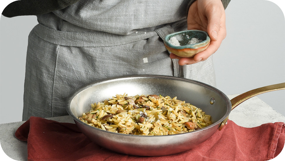 PASTA ORZO WITH MUSHROOMS BARBA STATHIS