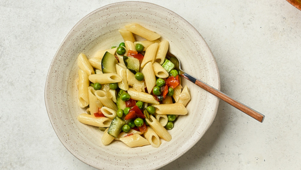PASTA PENNE WITH PEAS & ZUCCHINI BARBA STATHIS