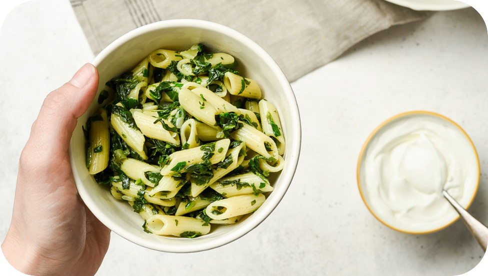 PASTA PENNE WITH SPINACH BARBAS 